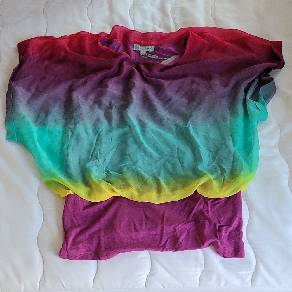 Joseph A. Purple Ombre Blouse